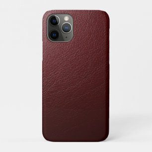 Gestructureerd donkerrood leer iPhone 11 pro hoesje
