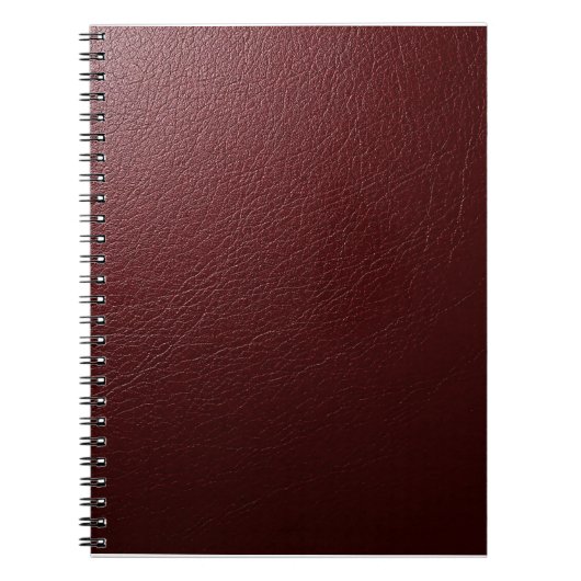 Gestructureerd donkerrood leer notitieboek (Voorkant)