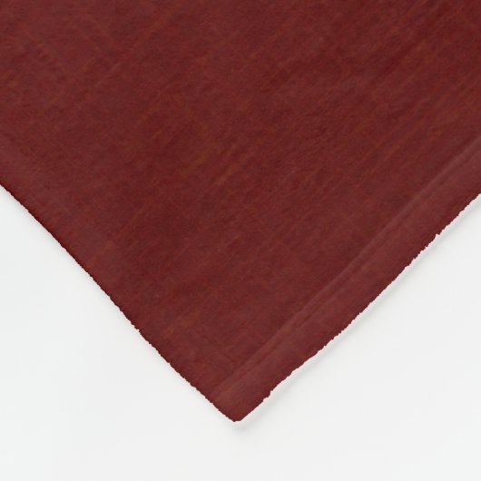 Gestructureerd donkerrood, roodbruin. fleece deken (Hoek)
