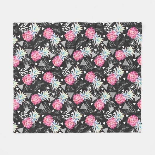 Gestructureerd driehoekspaneel fleece deken (Voorkant (Horizontaal))