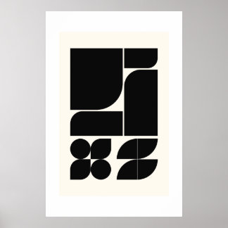 Gestructureerd ritme: geometrische wandkunst uit h poster