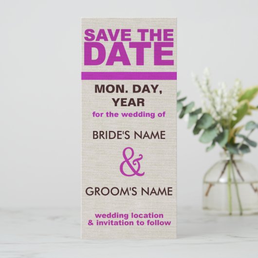 Gestructureerd sparen de Uitnodiging van de Datum (Staand voorkant)