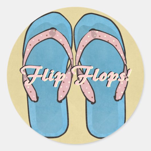 Gestructureerde Flipflops Sticker (Voorkant)