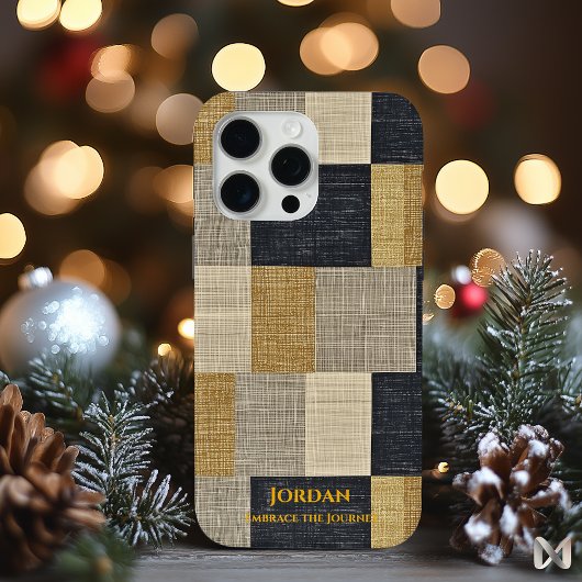 Gestructureerde geometrische lappendeken – minimal Case-Mate iPhone case