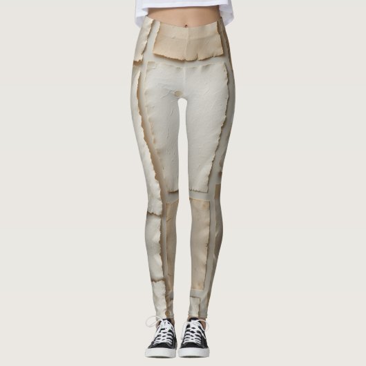 Gestructureerde handgemaakte papier platte lay leggings (Voorkant)