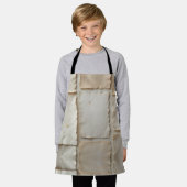 Gestructureerde handgemaakte papier platte lay schort (Gedragen)