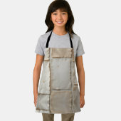 Gestructureerde handgemaakte papier platte lay schort (Insitu)