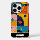 Gestructureerde Impasto Abstracte geometrische sma Case-Mate iPhone Case (Achterkant)