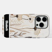 Gestructureerde Impasto Neutral Floral-smartphone Case-Mate iPhone Case (Achterkant (horizontaal))