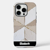 Gestructureerde Impasto Neutral Geometric Smartpho Case-Mate iPhone Case (Achterkant)