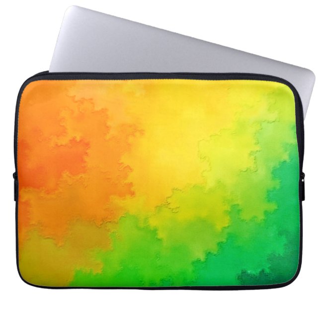 Gestructureerde kleurenmix laptop sleeve (Voorkant)