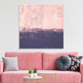 Gestructureerde kunststijl Roze marineblauw Abstra Canvas Afdruk (Insitu (Woonkamer))