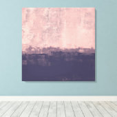 Gestructureerde kunststijl Roze marineblauw Abstra Canvas Afdruk (Insitu (Houten vloer))