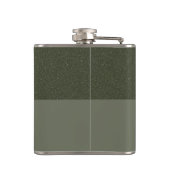 Gestructureerde Moss Green Flask met Modern Split  Heupfles (Achterkant)