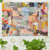 Gestructureerde papieren hartcollage keukendoek theedoek (Gevouwen)