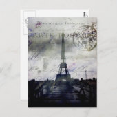 Gestructureerde Parijs in Lavender Briefkaart (Voorkant / Achterkant)