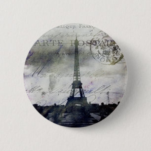 Gestructureerde Parijs in Lavender Ronde Button 5,7 Cm