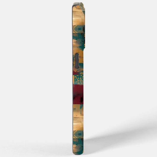 Gestructureerde Patchwork Charm – Rustiek Kunstzin Case-Mate iPhone Case (Achterkant / Rechts)