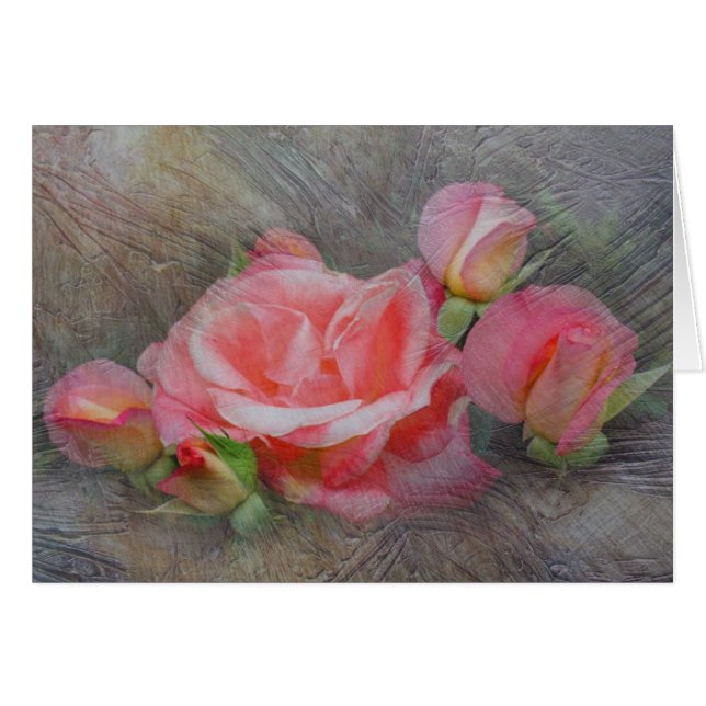 Gestructureerde roos familie (Voorkant Horizontaal)