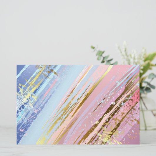 Gestructureerde Roze Achtergrond Briefpapier (Staand voorkant)