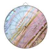 Gestructureerde Roze Achtergrond Dartbord (Voorkant)