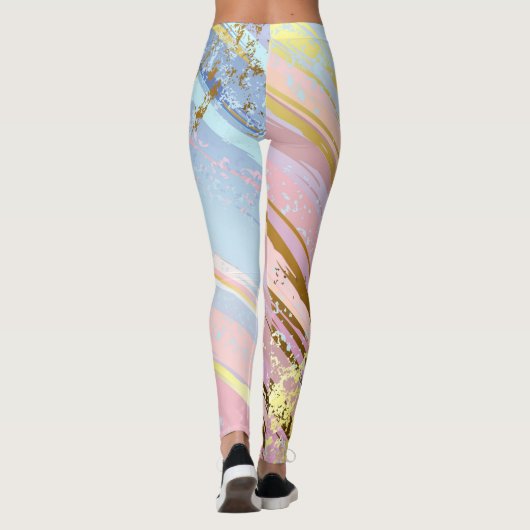 Gestructureerde Roze Achtergrond Leggings (Achterkant)