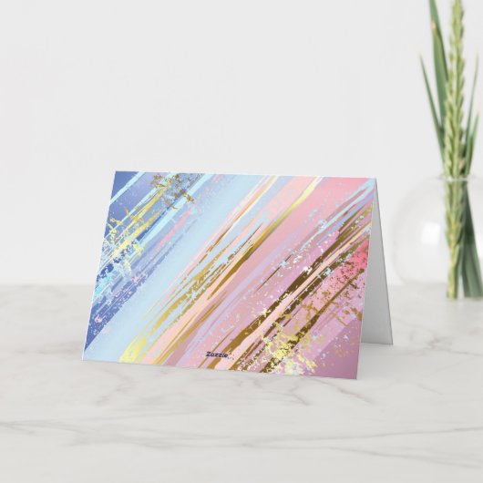 Gestructureerde Roze Achtergrond Notitiekaartje (Achterkant)