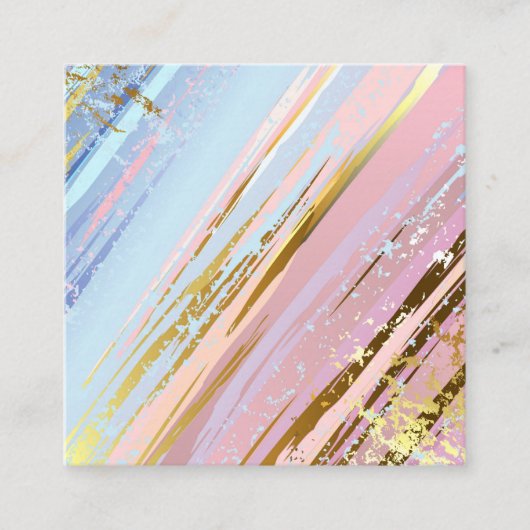 Gestructureerde roze achtergrond vierkante visitekaartje (Voorkant)