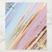 Gestructureerde Roze Achtergrond Wijn Etiket (Enkel label)