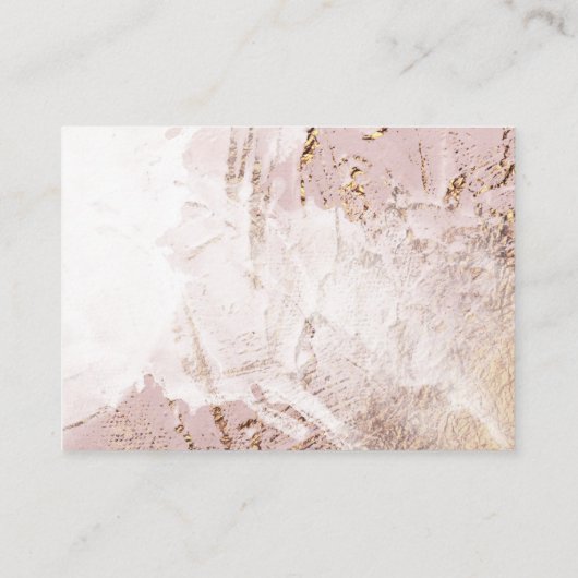 gestructureerde roze gouden namaakfolie Ontvangst Informatiekaartje (Achterkant)