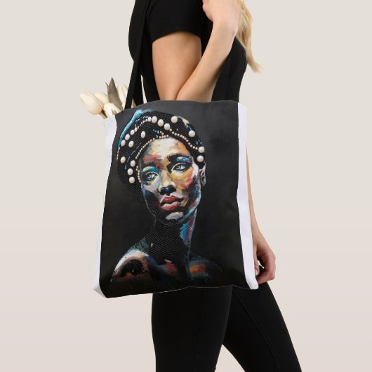 Gestructureerde schoonheid: een Abstract kralenpor Draagtas (Dichtbij)