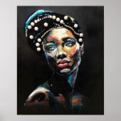 Gestructureerde schoonheid: een Abstract kralenpor Poster (Voorkant)