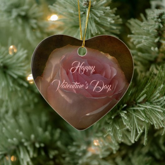 Gestucteerd roze rozen ornament (Boom)