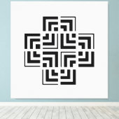 Gestucteerde Geometrie | Modern Canvas Afdruk (Insitu (Houten vloer))