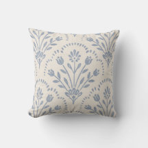 Gestuctuurd gedempt blauw bloemmotief met schelpra
