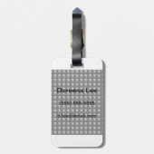 Gestuctuurd staal textuur bagagelabel (Achterkant verticaal)