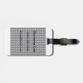 Gestuctuurd staal textuur bagagelabel (Achterkant horizontaal)