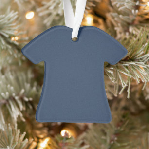 Gestuctuurde blauwe acryl ornament in leuke shirtv
