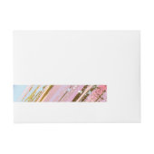 Gestuctuurde Roze Achtergrond Adreslabel Wikkel (Voorkant)