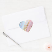 Gestuctuurde Roze Achtergrond Hart Sticker (Envelop)