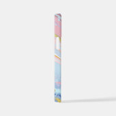 Gestuctuurde Roze Achtergrond iPhone Hoesje (Rechterkant)