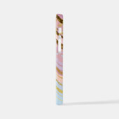 Gestuctuurde Roze Achtergrond iPhone Hoesje (Linkerkant)