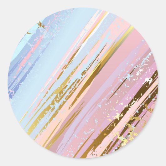 Gestuctuurde Roze Achtergrond Ronde Sticker (Voorkant)