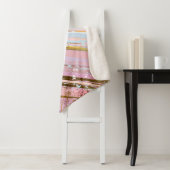 Gestuctuurde Roze Achtergrond Sherpa Deken (In situ)