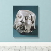 Gestuffte zandsteenkop van een buitenlander, Sarna Canvas Afdruk (Insitu (Houten vloer))
