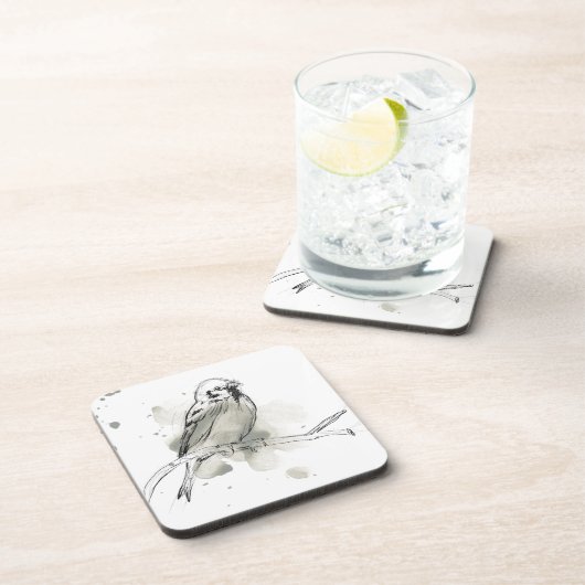 Gestural Bird Study Bier Onderzetter (Rechterzijde)