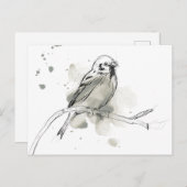 Gestural Bird Study Briefkaart (Voorkant / Achterkant)