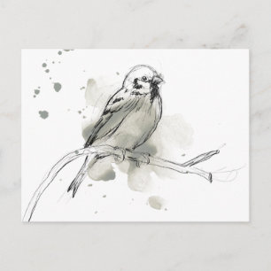 Gestural Bird Study Briefkaart