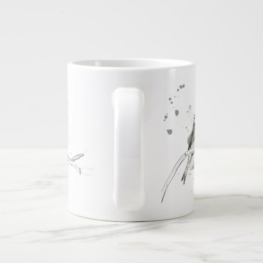 Gestural Bird Study Extra Grote Beker (Achterkant)