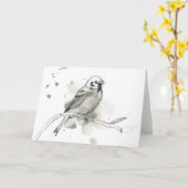 Gestural Bird Study Kaart (Gele Bloem)